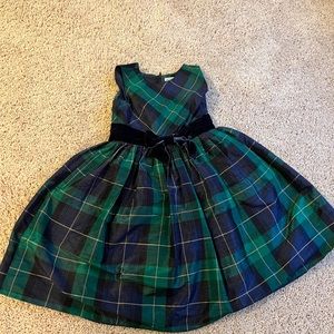 5T Blue and Green Holiday Dress